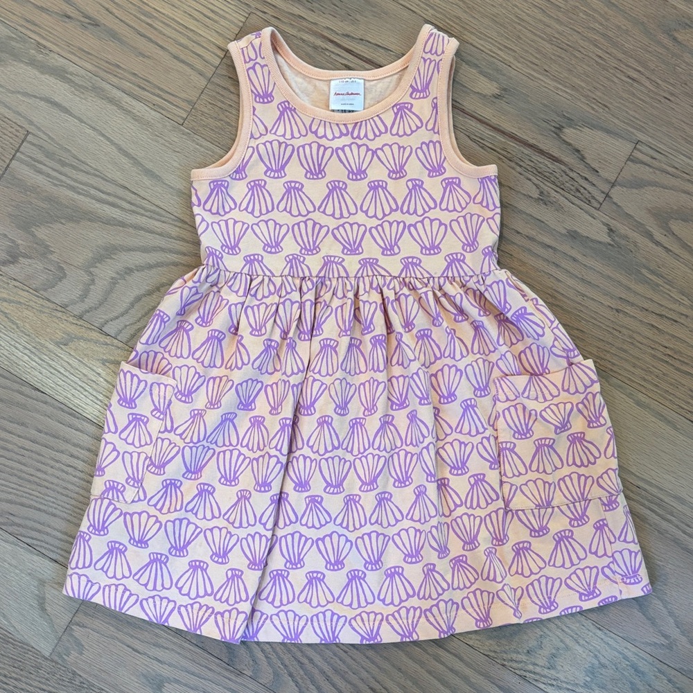 Hanna Andersson pink seashell sleeveless sundress, size 5